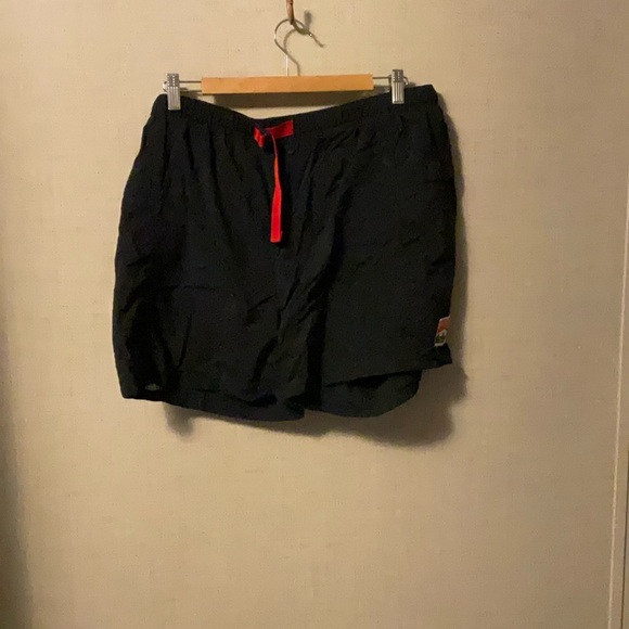 Black Flat Front Shorts with Relaxed Fit - Picture 1 of 7